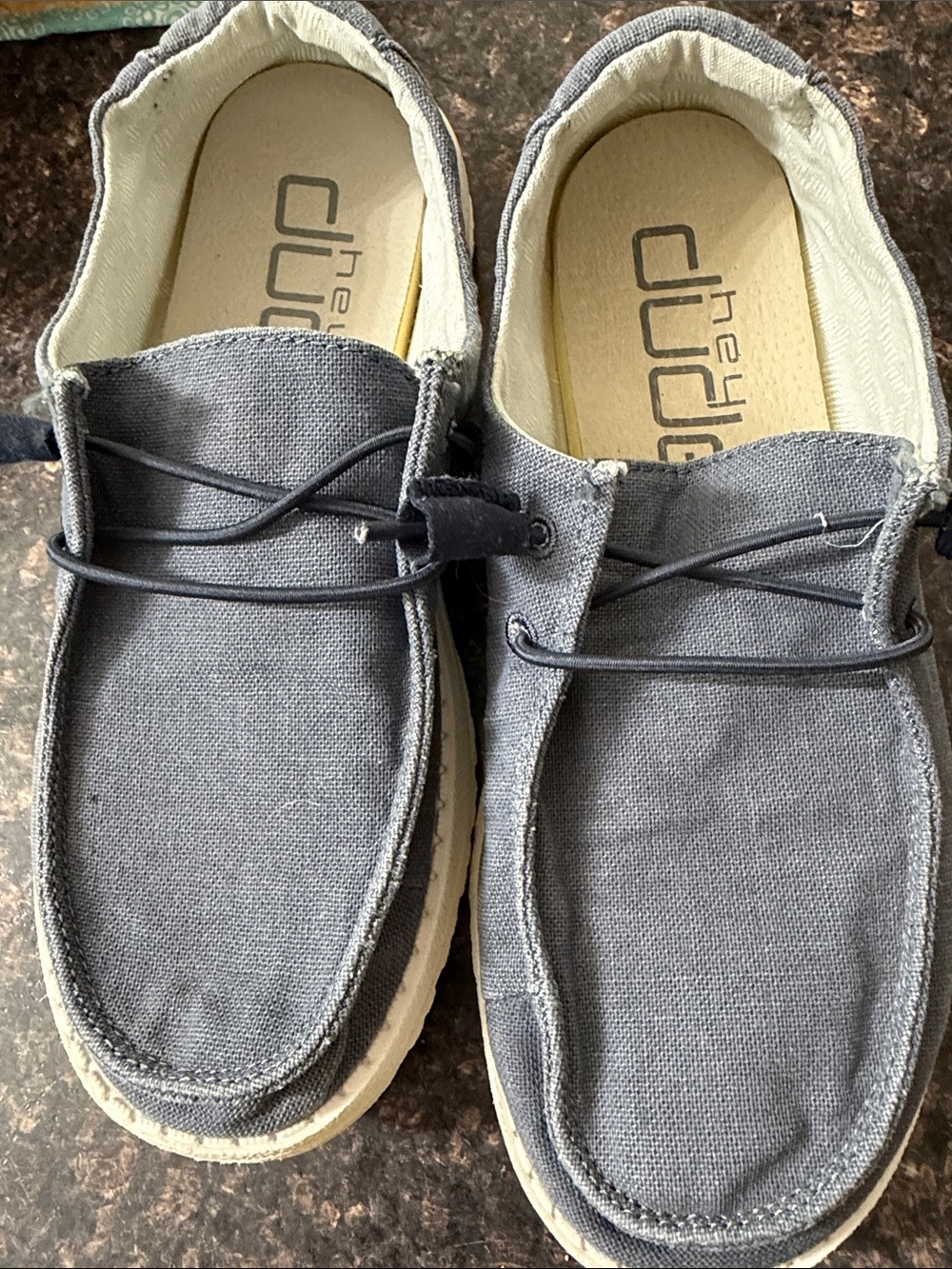 Hey Dude blue Canvas Slip-On Loafers